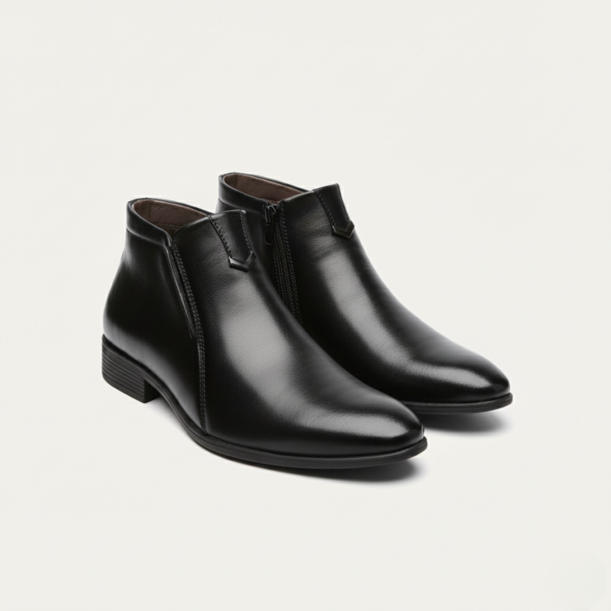 Kade | Men's Pointed Toe Leather Chelsea Boots Black