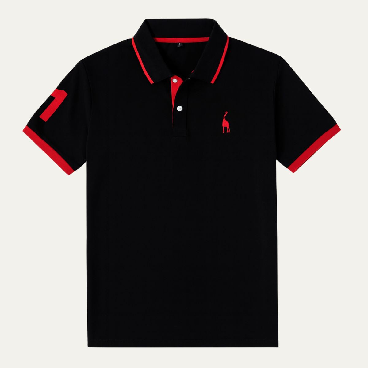 Beau | Men's Polo Shirt Navy Orange Trim