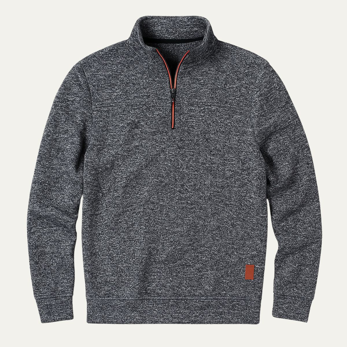 Bram | Men's Quarter Zip Sweater Gray Heather Fleece