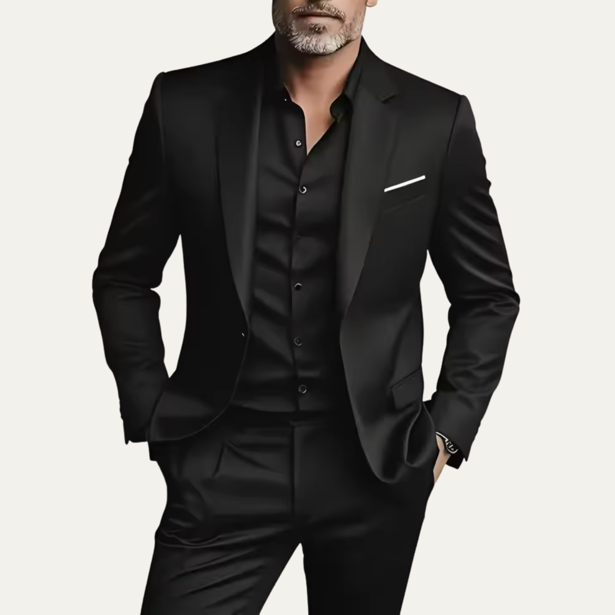Nash | Men's Black Suit Slim Fit Business Blazer Pants