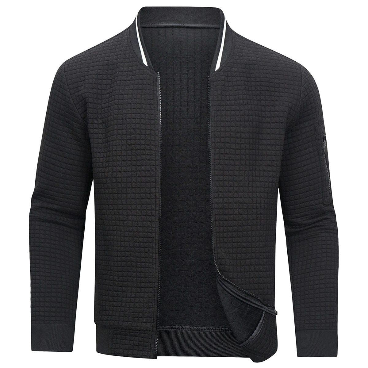Nina | Men's Quilted Jacket Black Zip Up