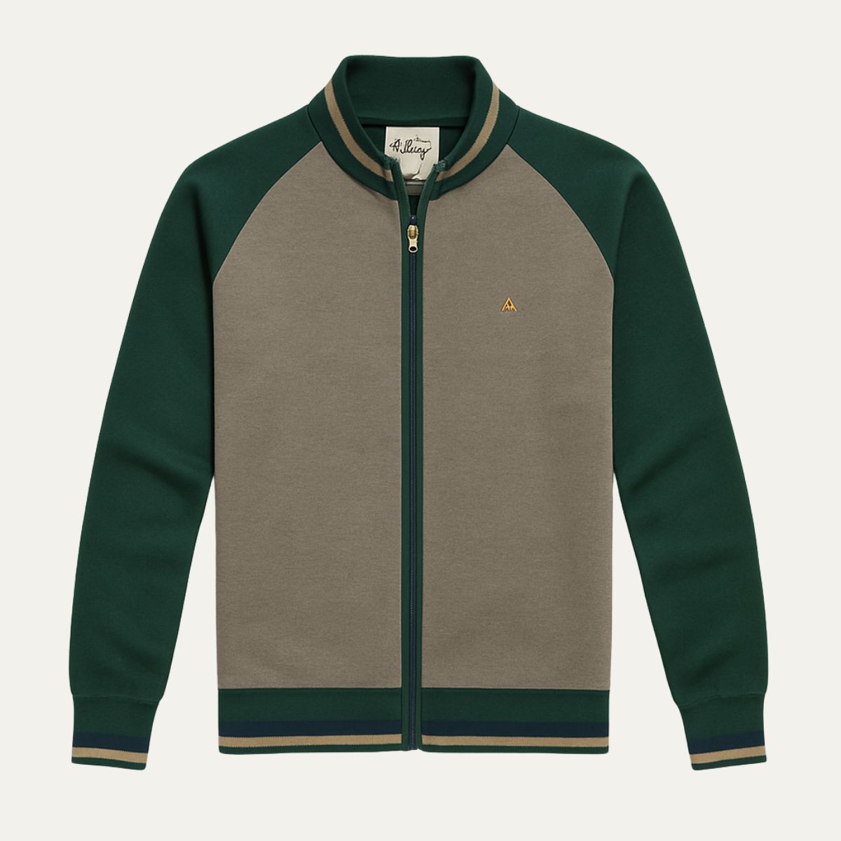 Beau | Men's Casual Zip Up Cardigan Gray Black Colorblock