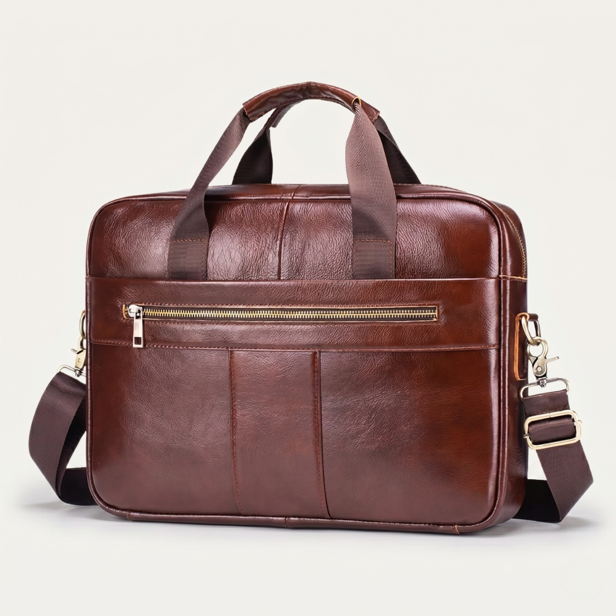 Rouen Men's Genuine Leather Business Shoulder Bag