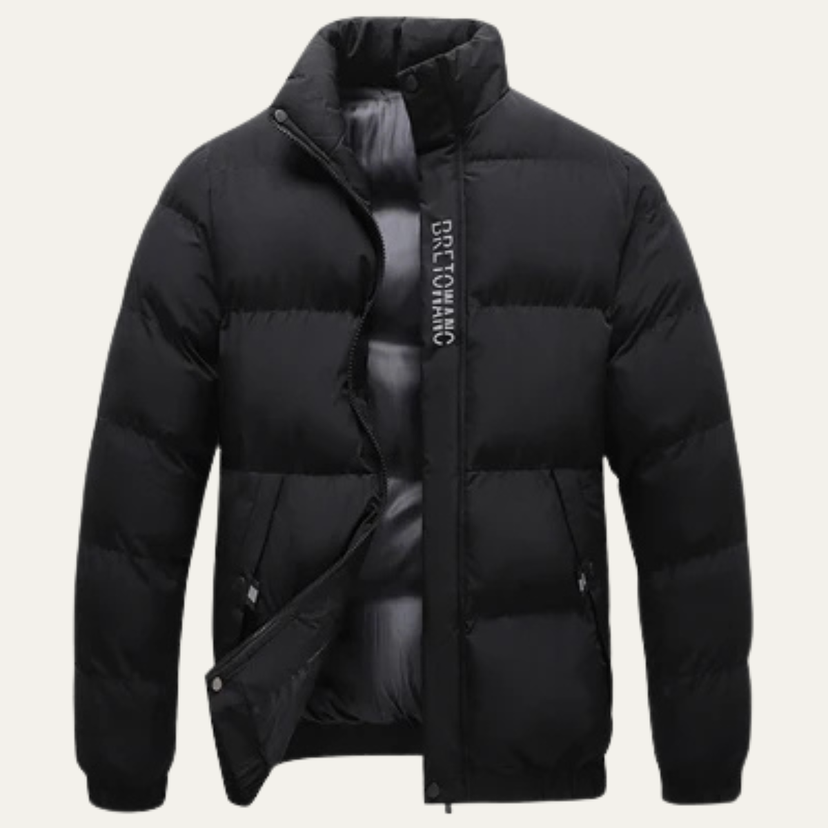Axel | Men's Puffer Jacket Black Quilted Winter Warm