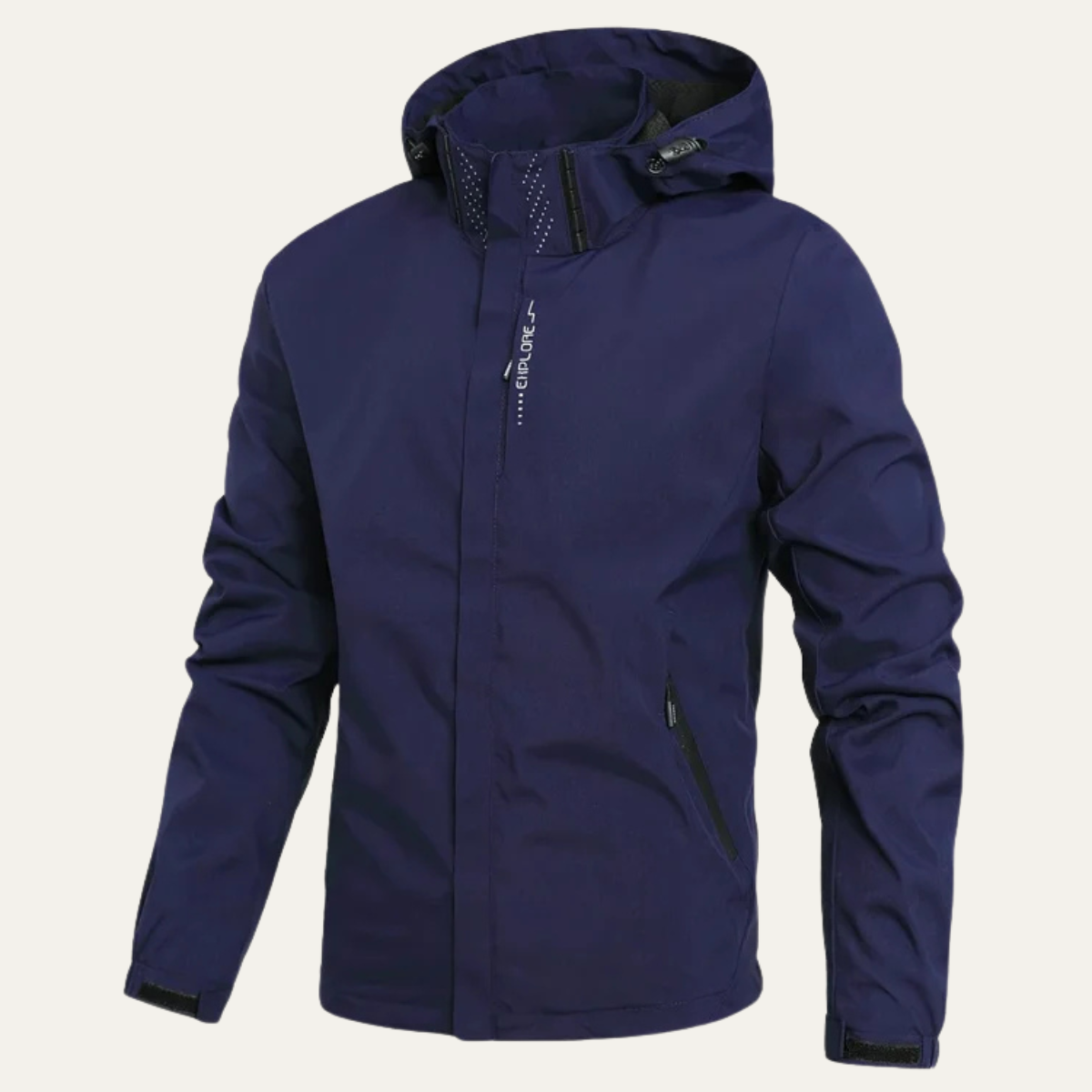 Vera | Men's Waterproof Rain Jacket Gray Hooded Windproof