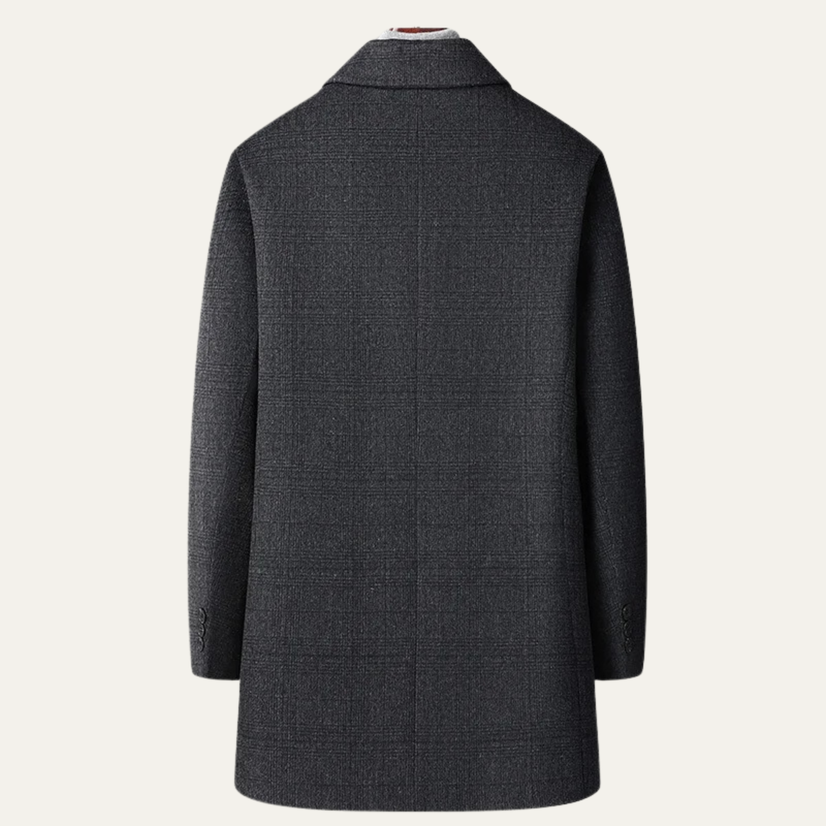 Jasper | Men's Wool Blend Overcoat Charcoal Down Insulated