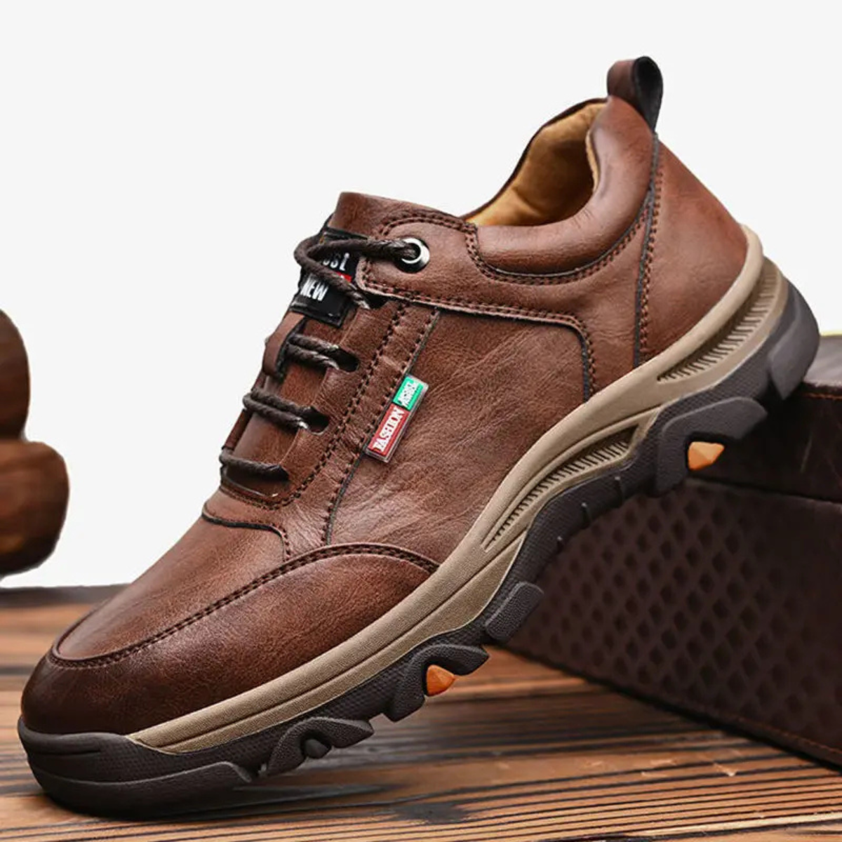 Axel | Men's Leather Lace Up Casual Shoes Black