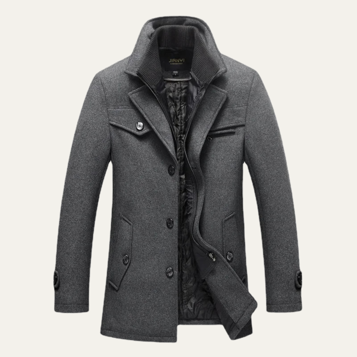 Callum | Men's Smart Casual Wool Blend Camel Coat With Quilted Liner