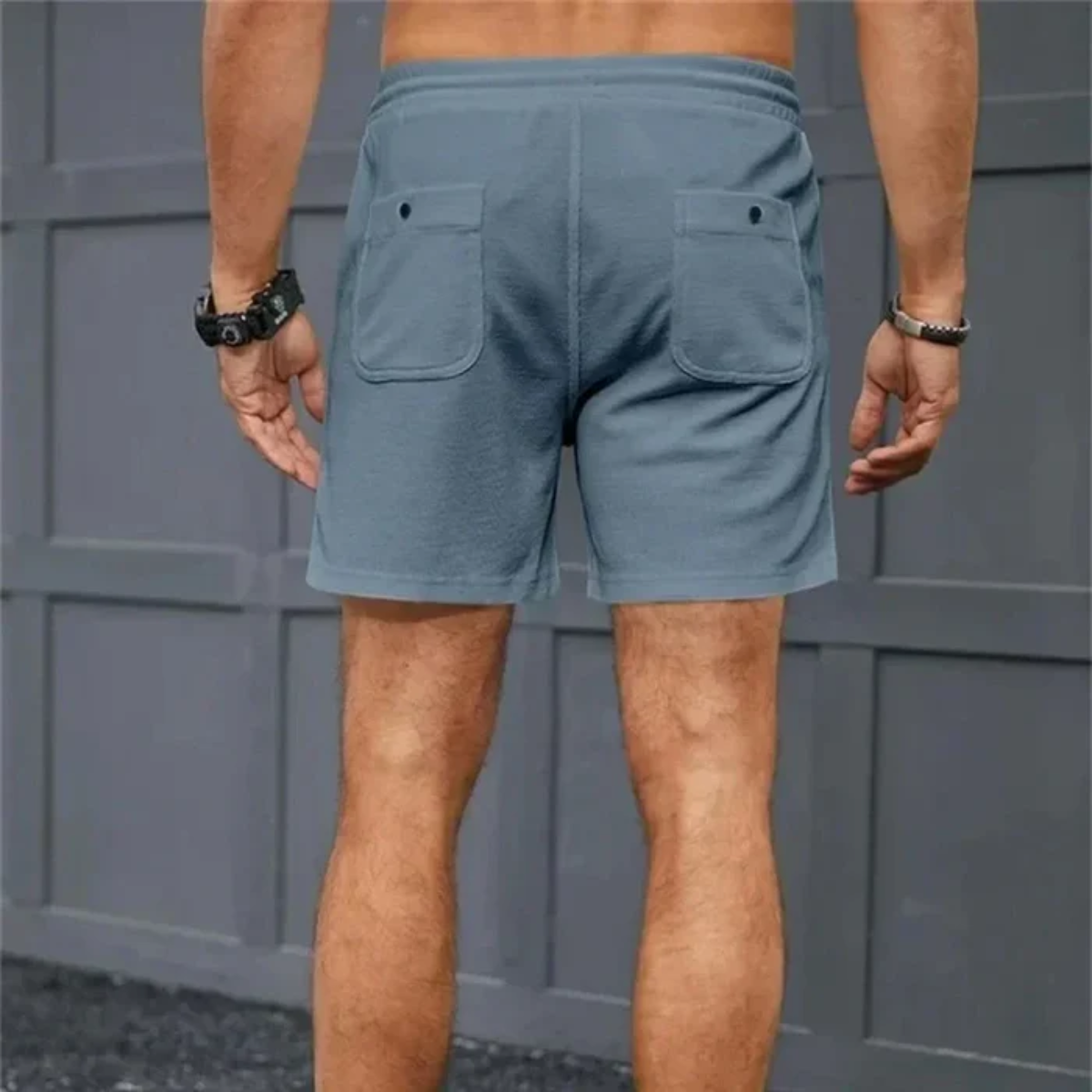 Tate | Men's Casual Shorts Light Blue Drawstring