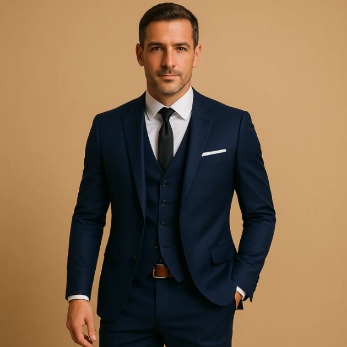 Ezra | Men's Three Piece Suit Gray Slim Fit Blazer Vest Pants