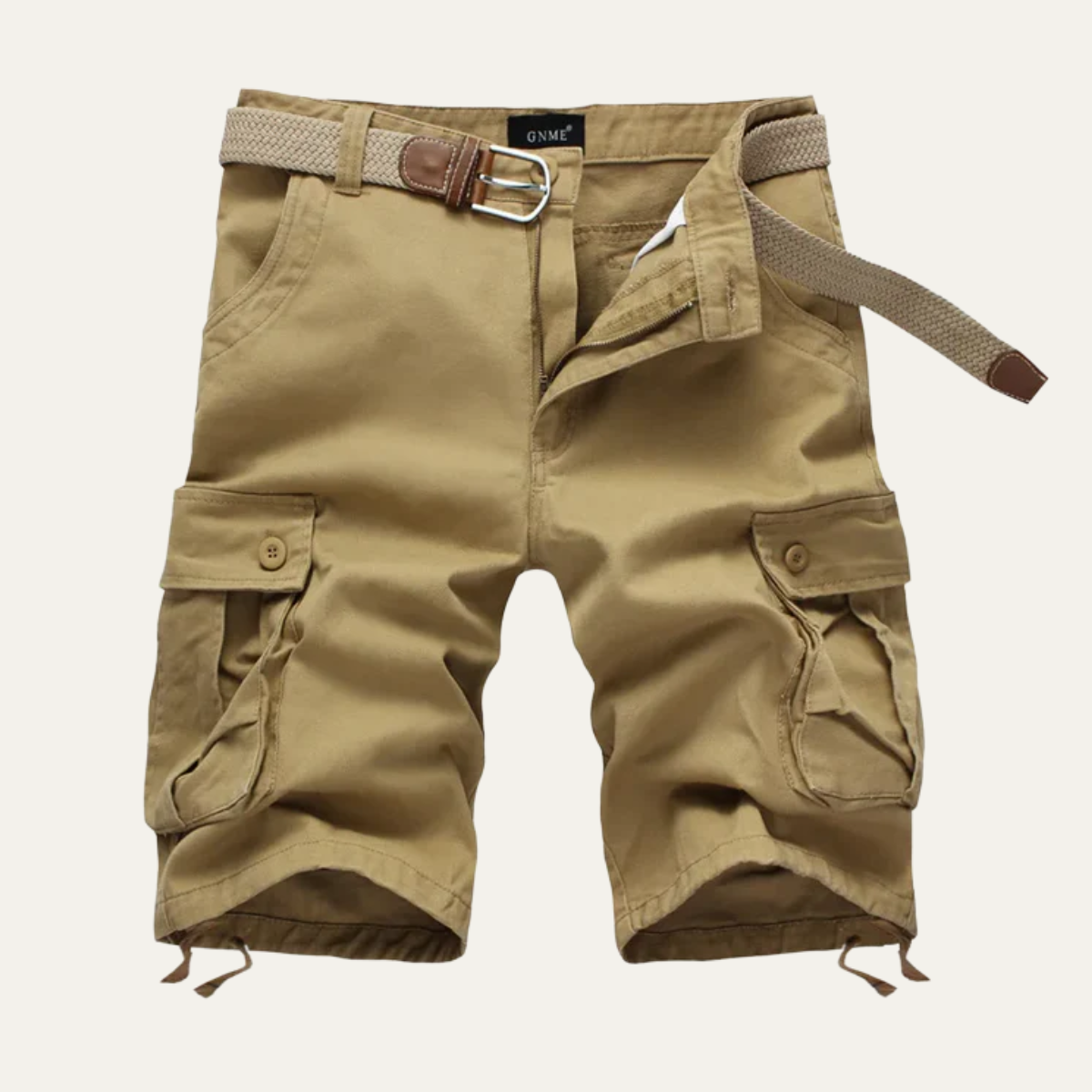 Axel | Men's Cargo Shorts Khaki With Belt