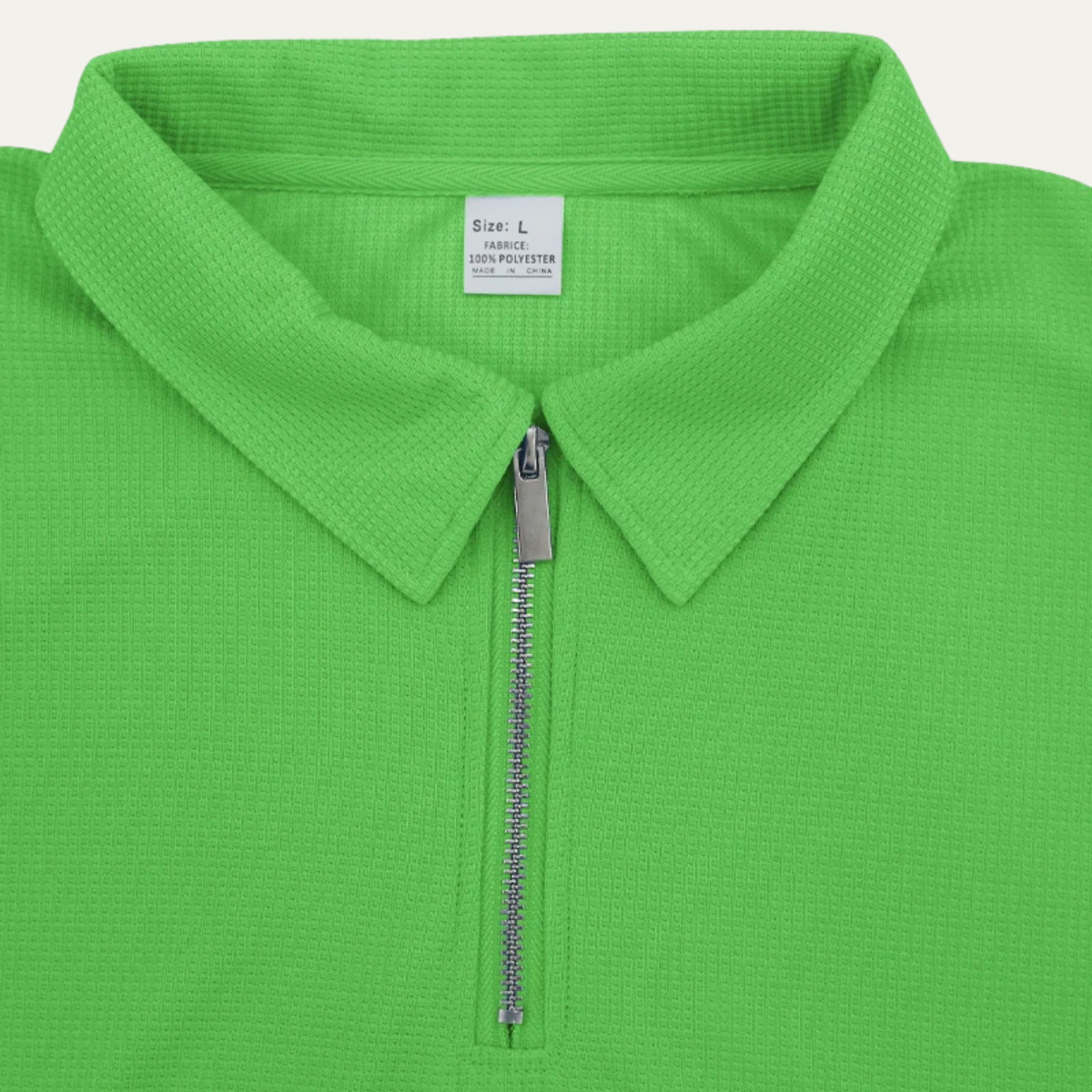 Axel | Men's Sweatsuit Green Textured Polo Shirt Shorts Set