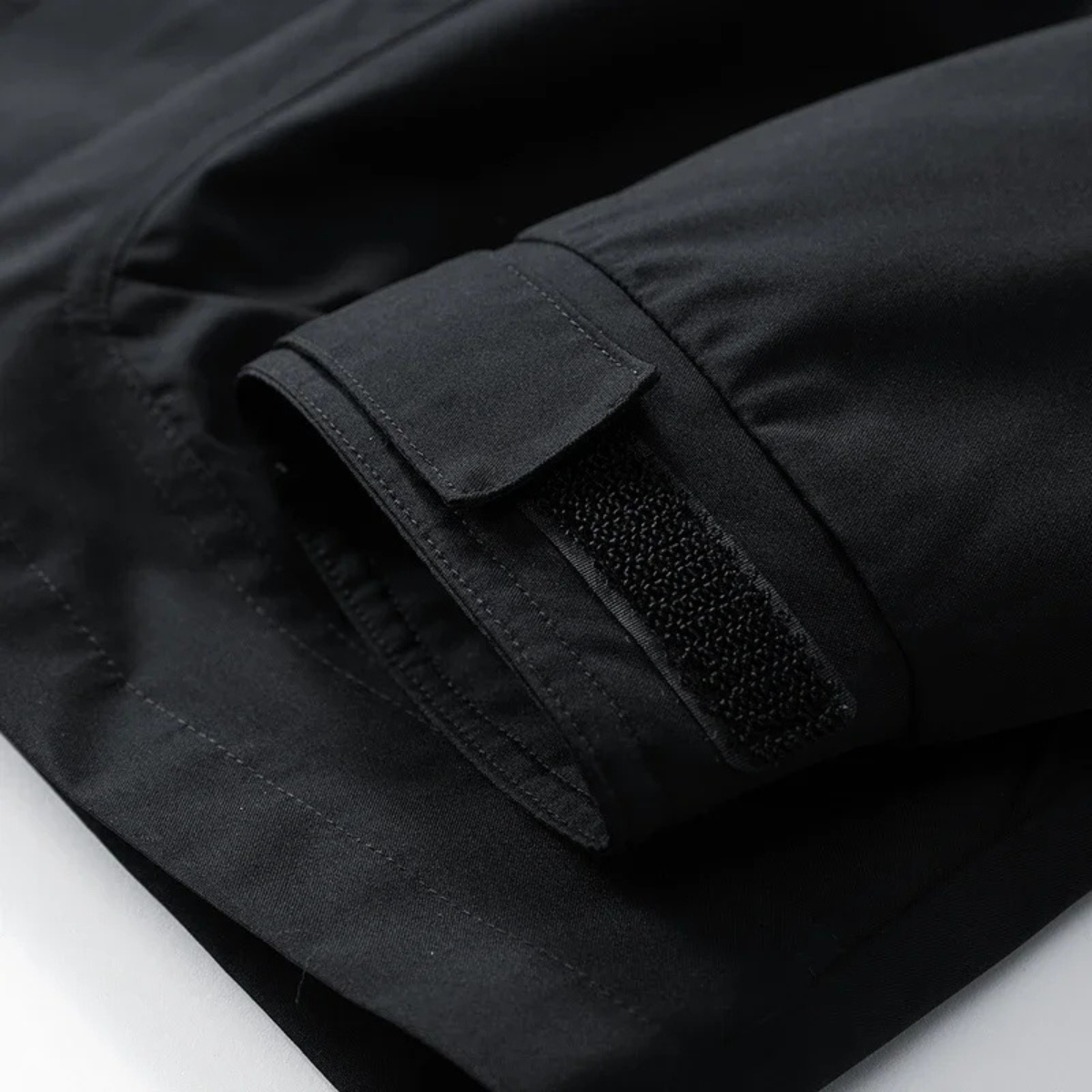 Ezra | Men's Rain Jacket Black Windbreaker Hooded Lightweight