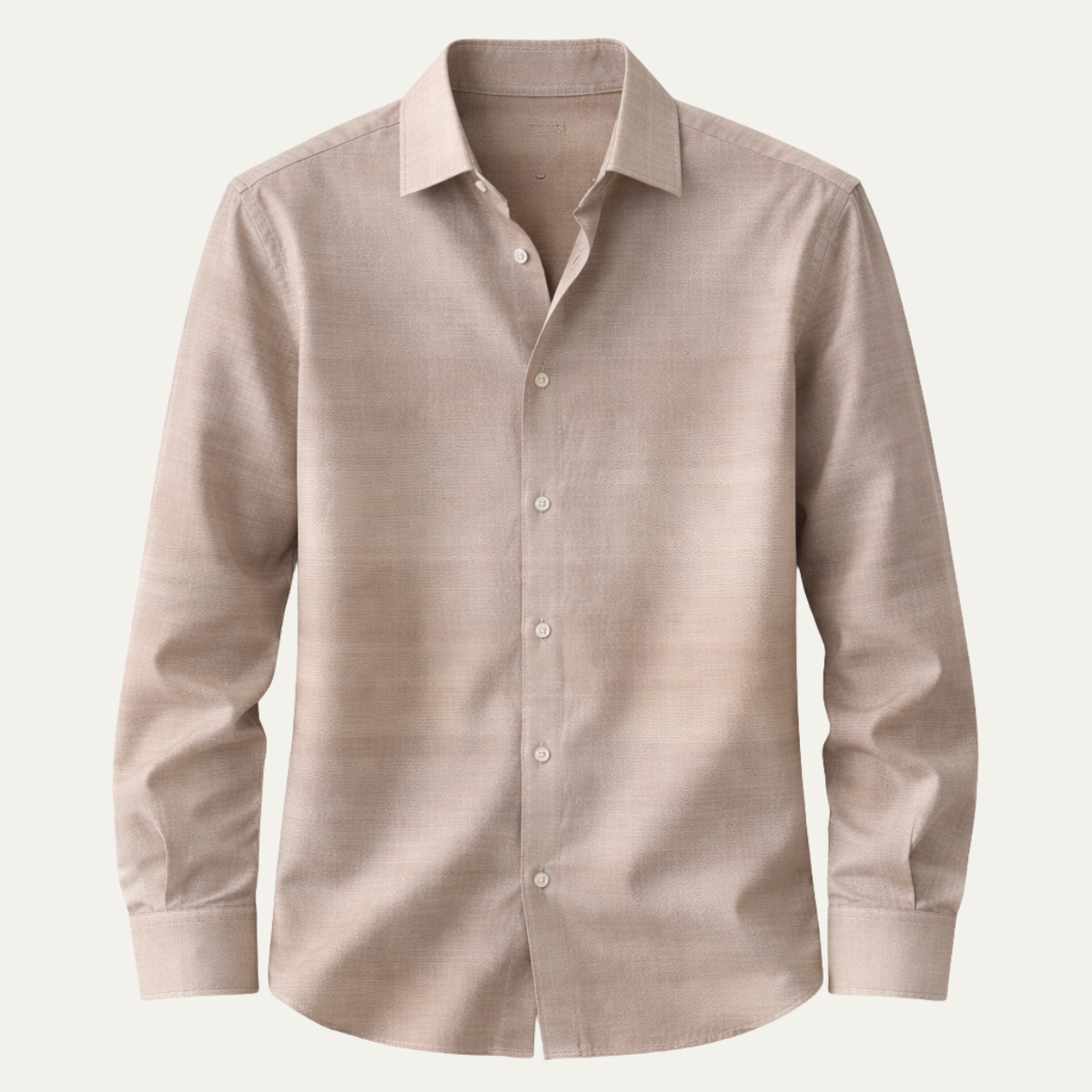 Otto | Men's Long Sleeve Button Up Shirt Cream