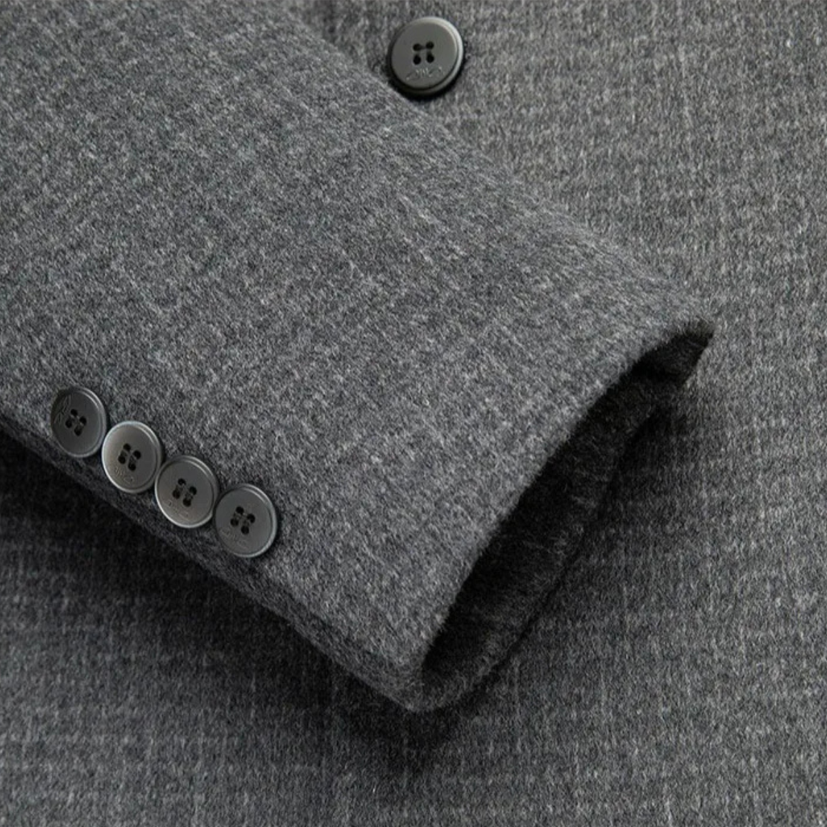 Otto | Men's Wool Overcoat Gray Button Front