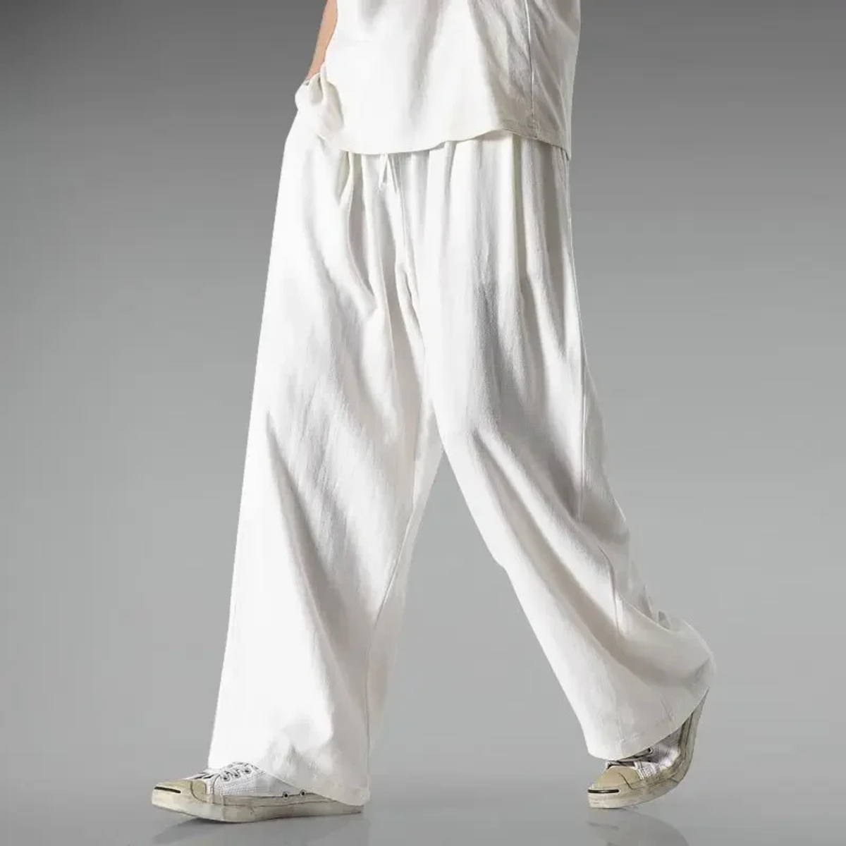 Rowan | Men's Relaxed Fit Linen Pants Navy