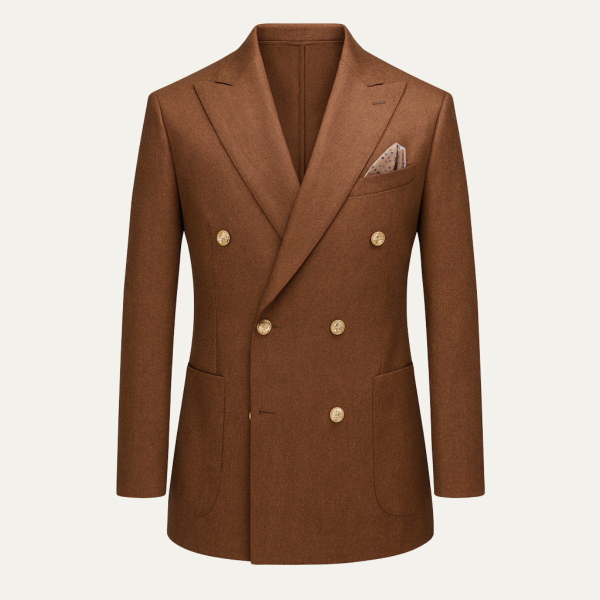 Jasper | Men's Double Breasted Blazer Brown Tailored