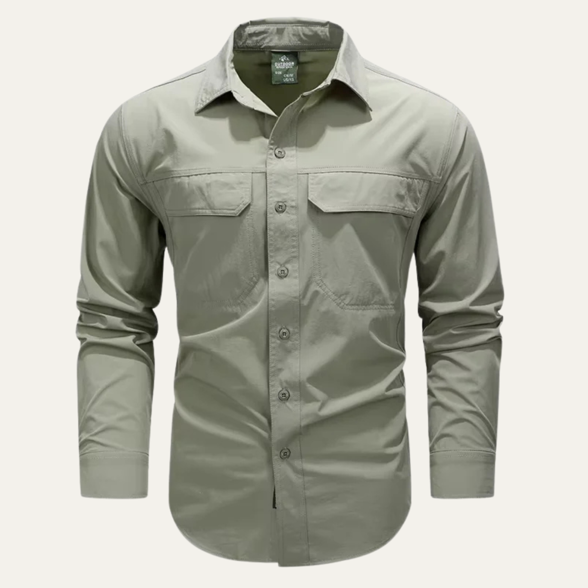Kai | Men's Tactical Button Up Shirt Sage Green Long Sleeve