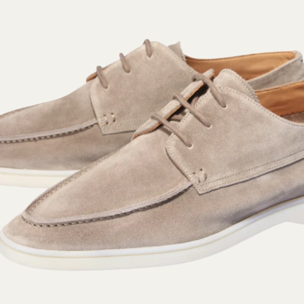 Beau | Men's Casual Suede Loafer Cream Crepe Sole
