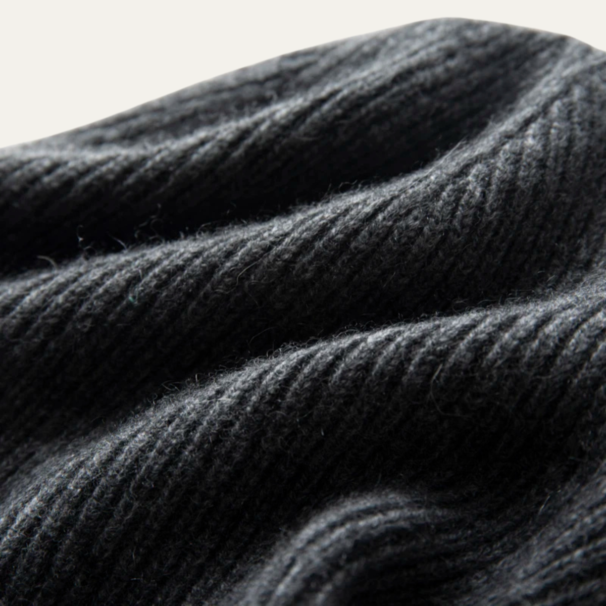 Bram | Men's Ribbed Knit Beanie Black