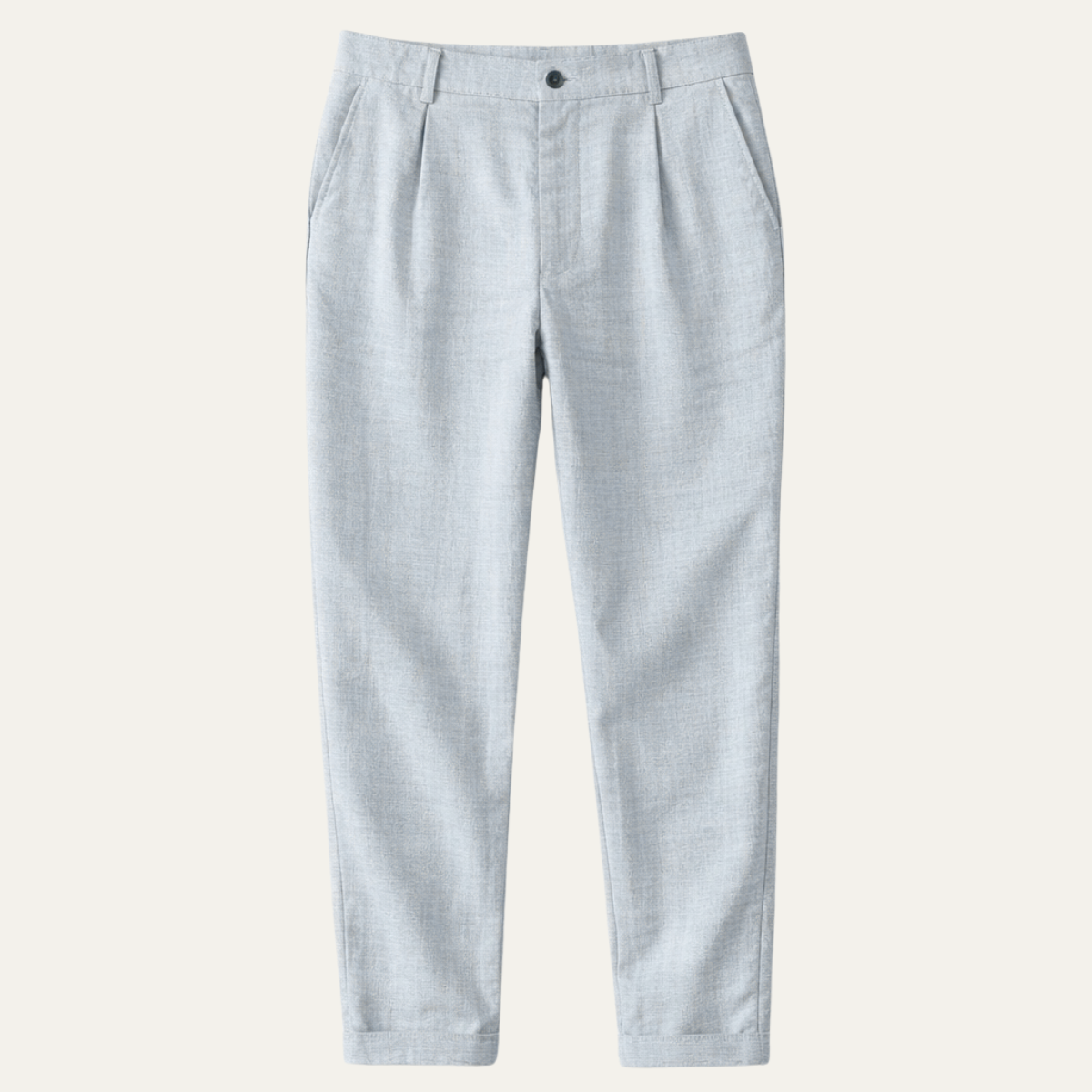 Rowan | Men's Linen Pants Cream Relaxed Fit Ankle Length