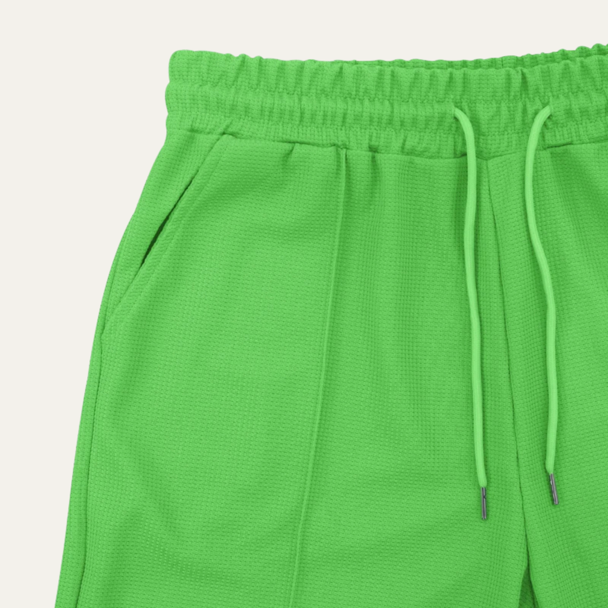 Axel | Men's Sweatsuit Green Textured Polo Shirt Shorts Set