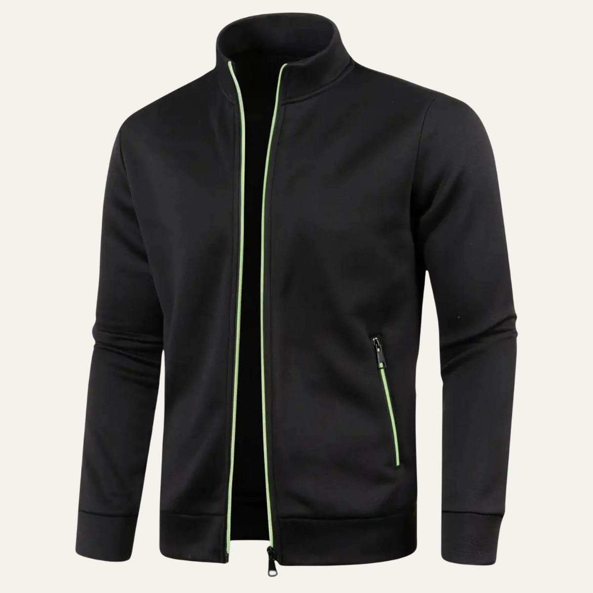 Beau | Men's Fleece Zip Up Jacket Navy Blue
