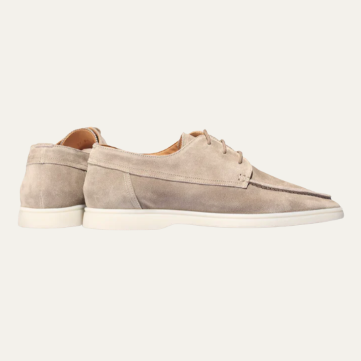 Beau | Men's Casual Suede Loafer Cream Crepe Sole