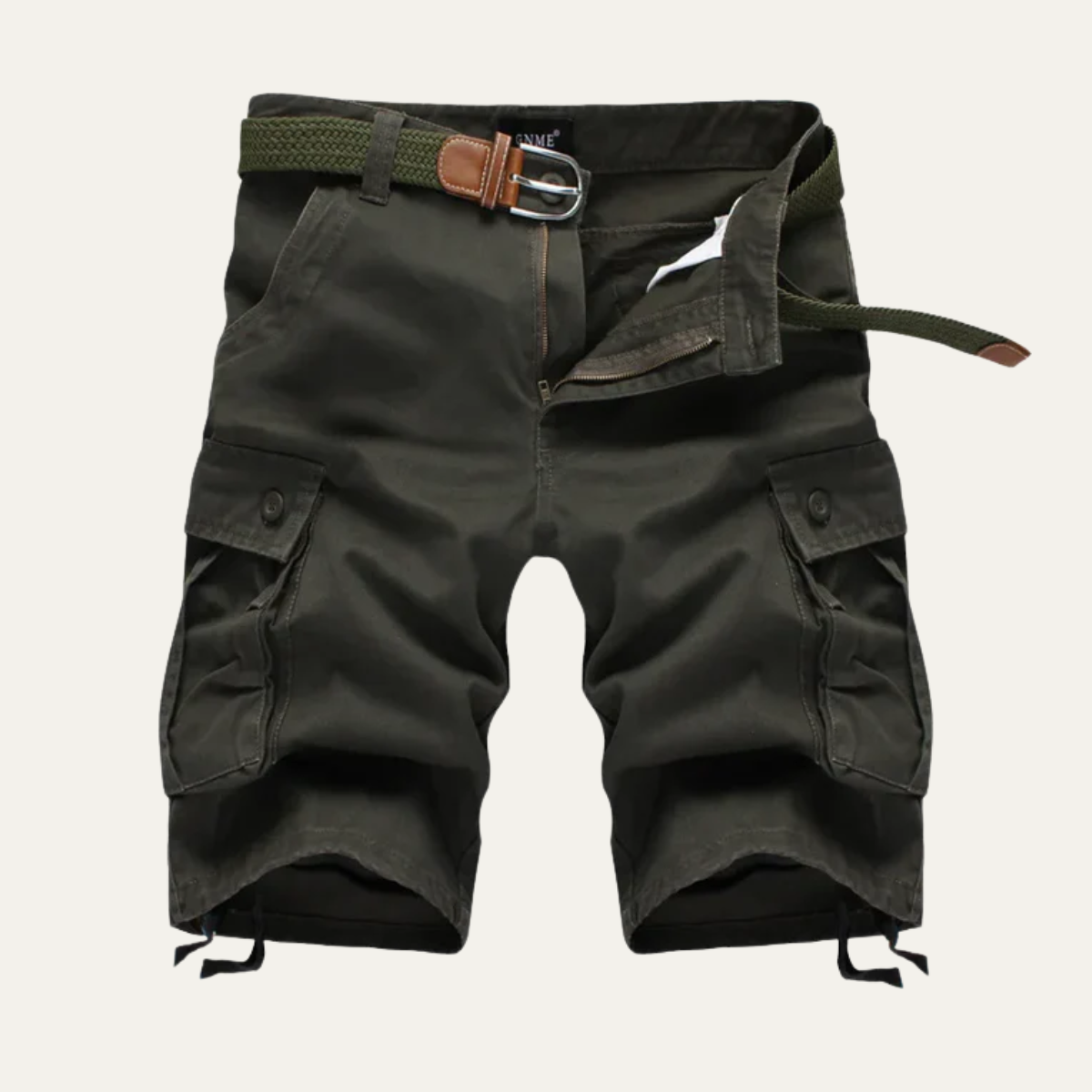 Axel | Men's Cargo Shorts Khaki With Belt
