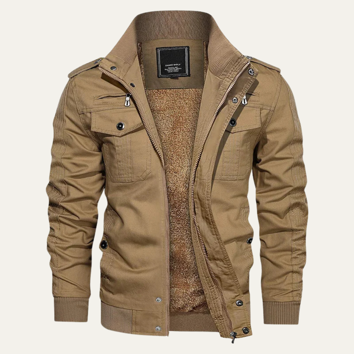 Blake | Men's Utility Jacket Olive Green Fleece Lined