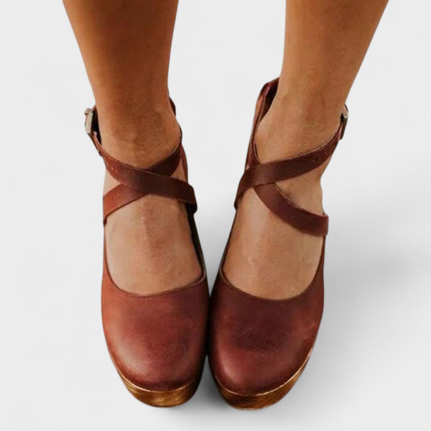 Nola | Women's Platform Mary Jane Wedge Black Leather