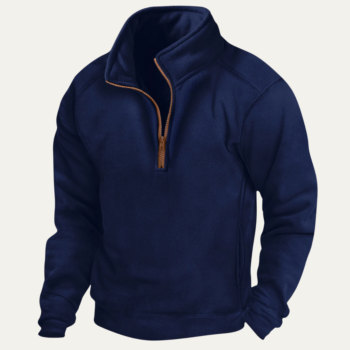 Axel | Men's Quarter Zip Fleece Sweater Black