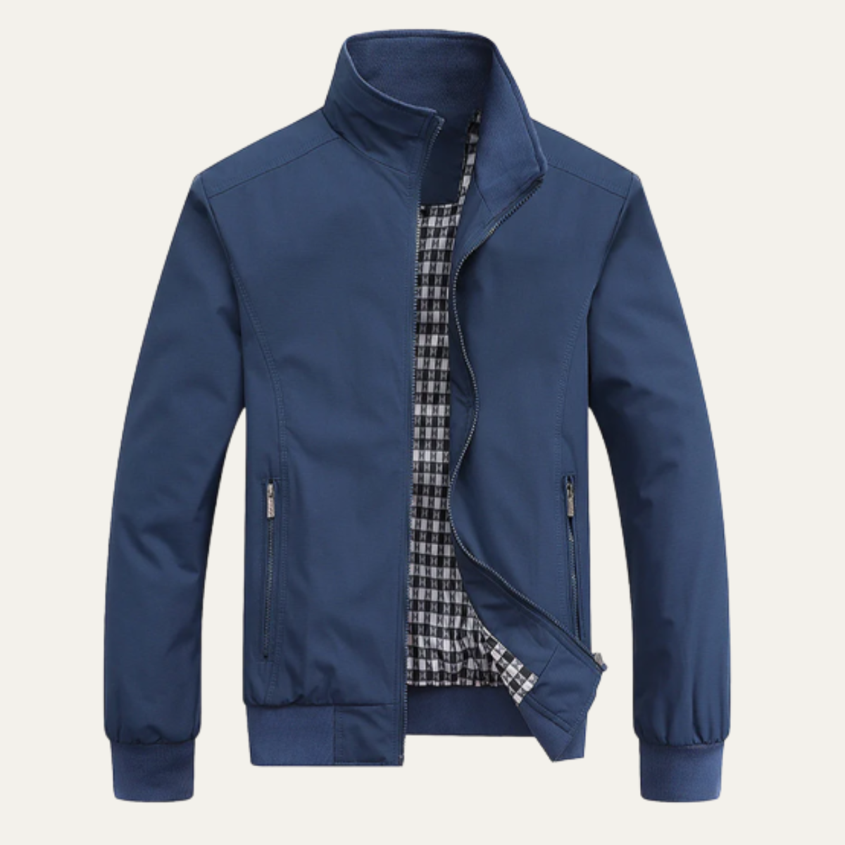 Callum | Men's Lightweight Windbreaker Navy Zip Up Jacket