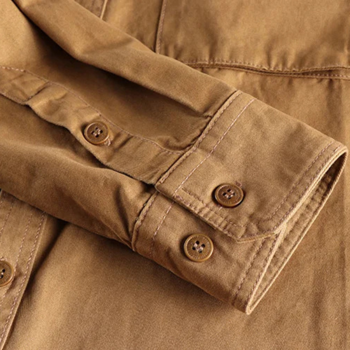 Axel | Men's Utility Canvas Shirt Jacket Tan