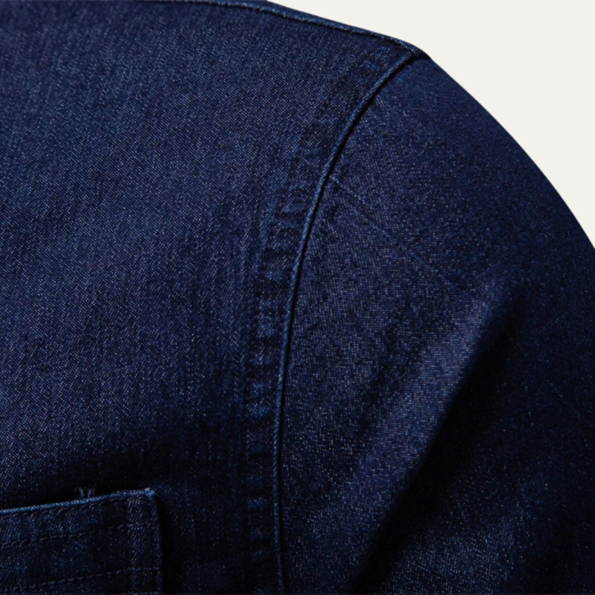 Axel | Men's Dark Wash Denim Shirt Double Pocket Long Sleeve