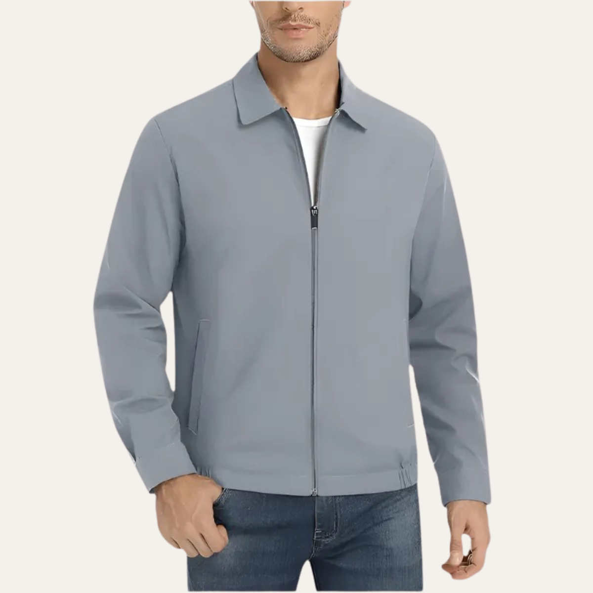 Axel | Men's Lightweight Casual Bomber Jacket Gray