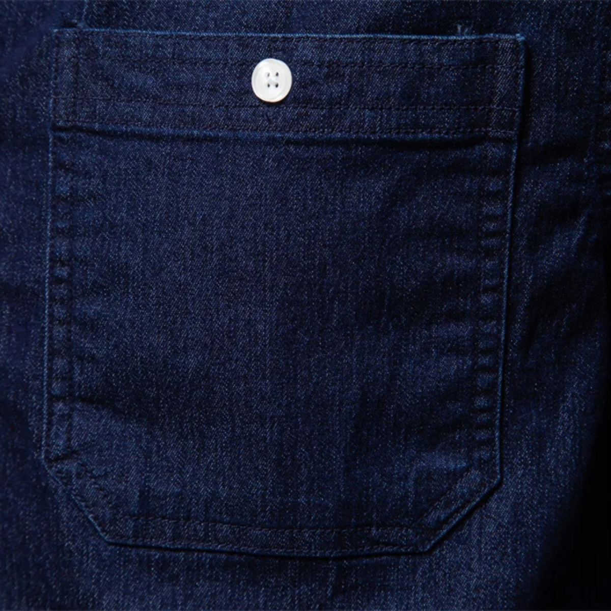 Axel | Men's Dark Wash Denim Shirt Double Pocket Long Sleeve