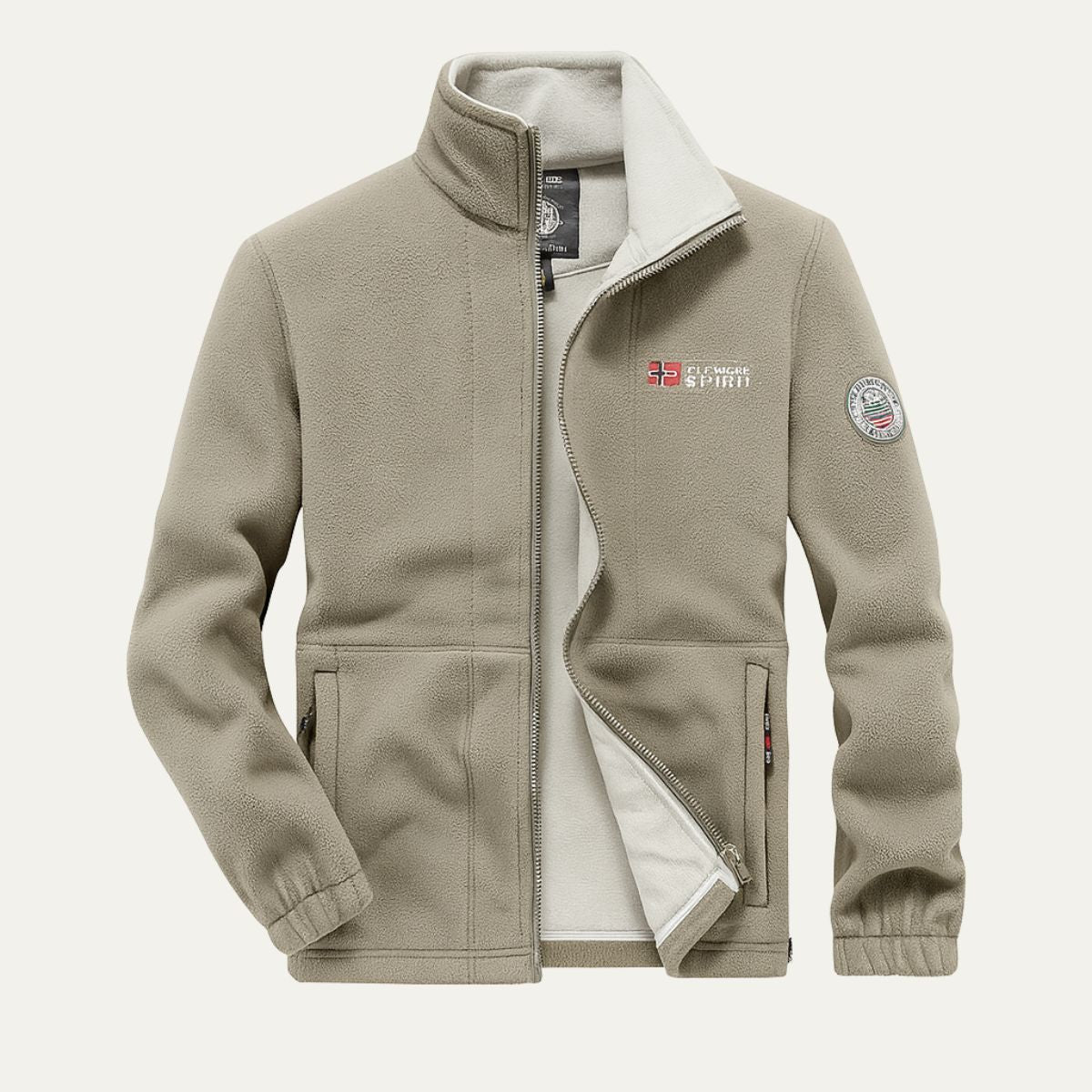 Axel | Men's Fleece Jacket Black Zip Up Lightweight