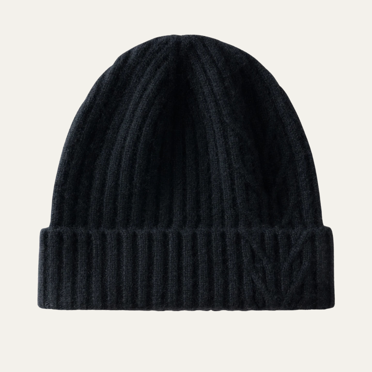 Sage | Men's Ribbed Knit Cashmere Beanie Brown