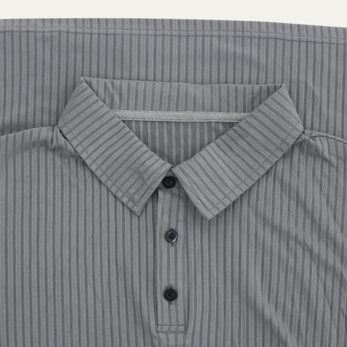 Soren | Men's Ribbed Polo Shirt Black Long Sleeve