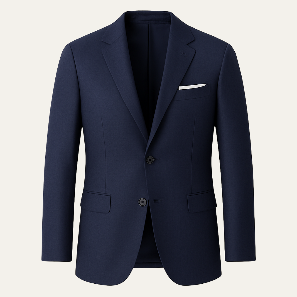 Wade | Men's Navy Blazer Cream Khaki Pants Smart Casual Two Piece
