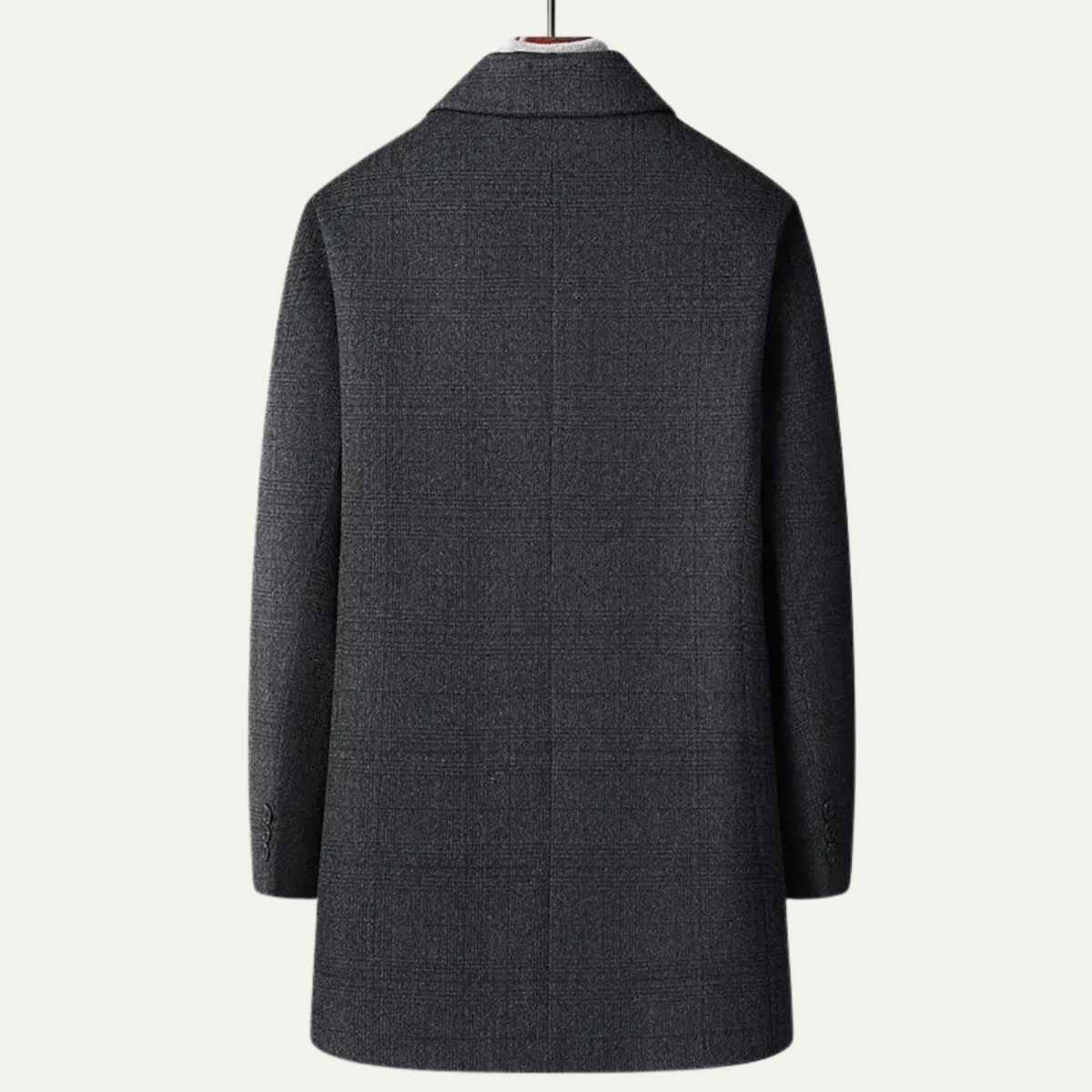 Callum | Men's Wool Overcoat Gray Button Front