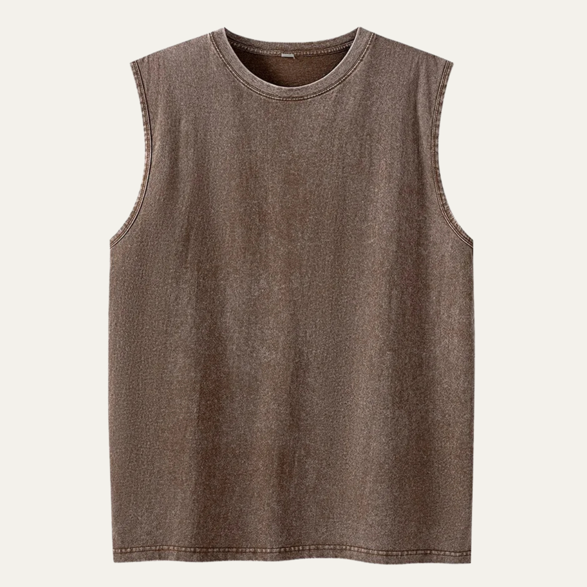 Axel | Men's Vintage Washed Sleeveless Tank Top Charcoal