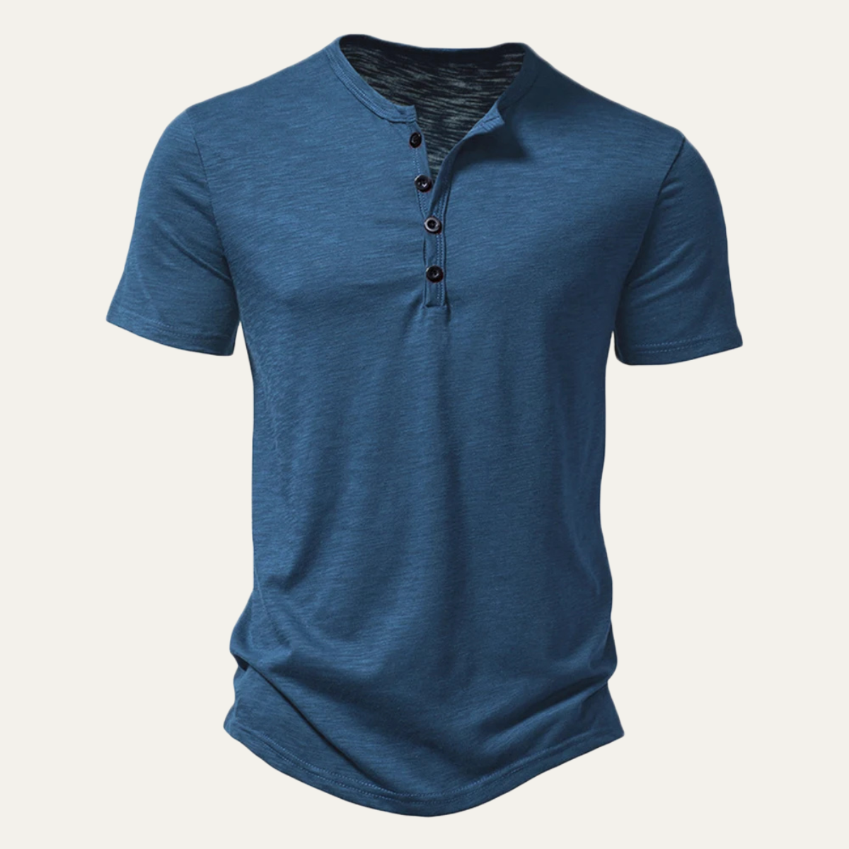 Eli | Men's Henley Shirt Sage Green Button Placket