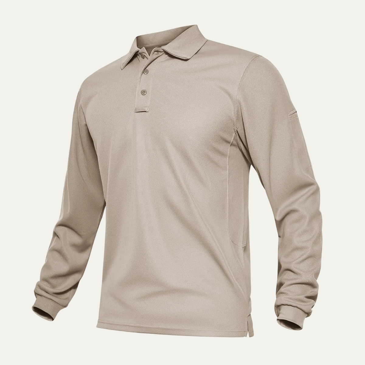 Axel | Men's Polo Shirt Gray Long Sleeve Quick Dry