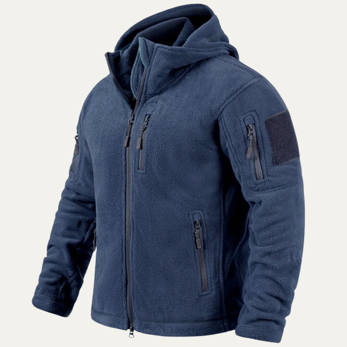 Vance | Men's Fleece Jacket Navy Hooded Tactical