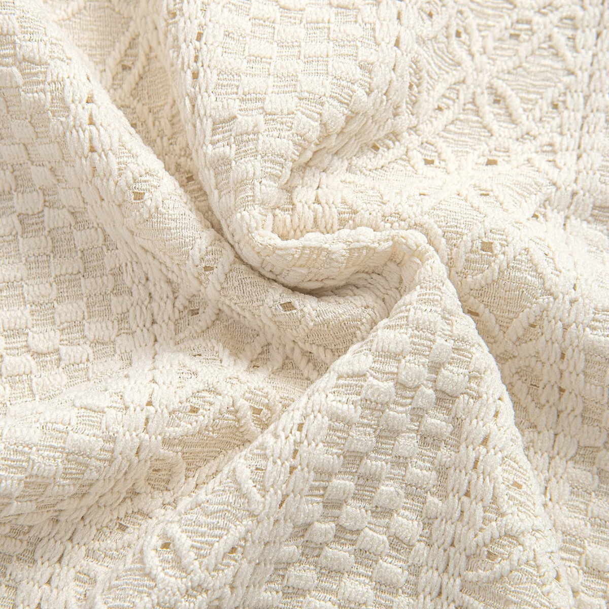 Axel | Men's Casual Jacquard Knit Polo Shirt Cream
