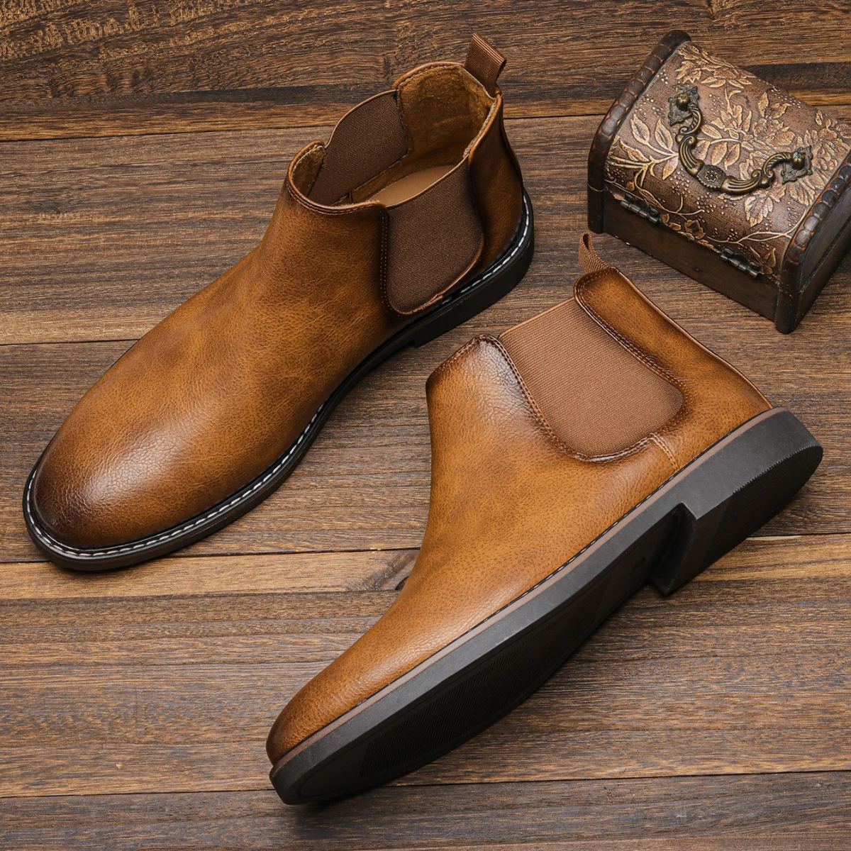 Axel | Men's Leather Chelsea Boots Black