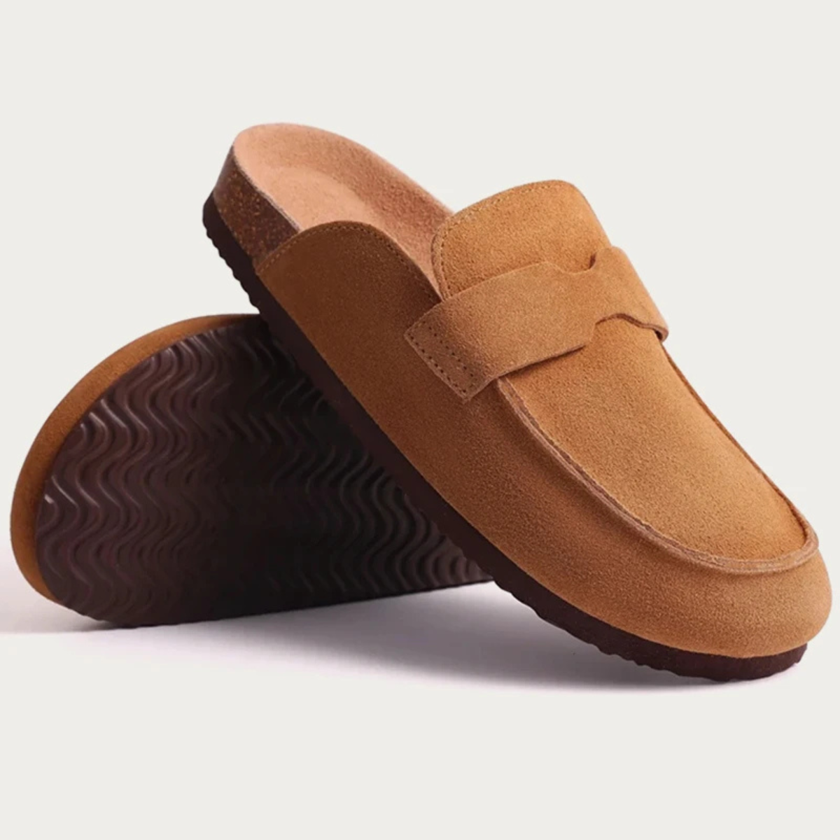 Bram | Men's Suede Slip On Loafer Tan Brown
