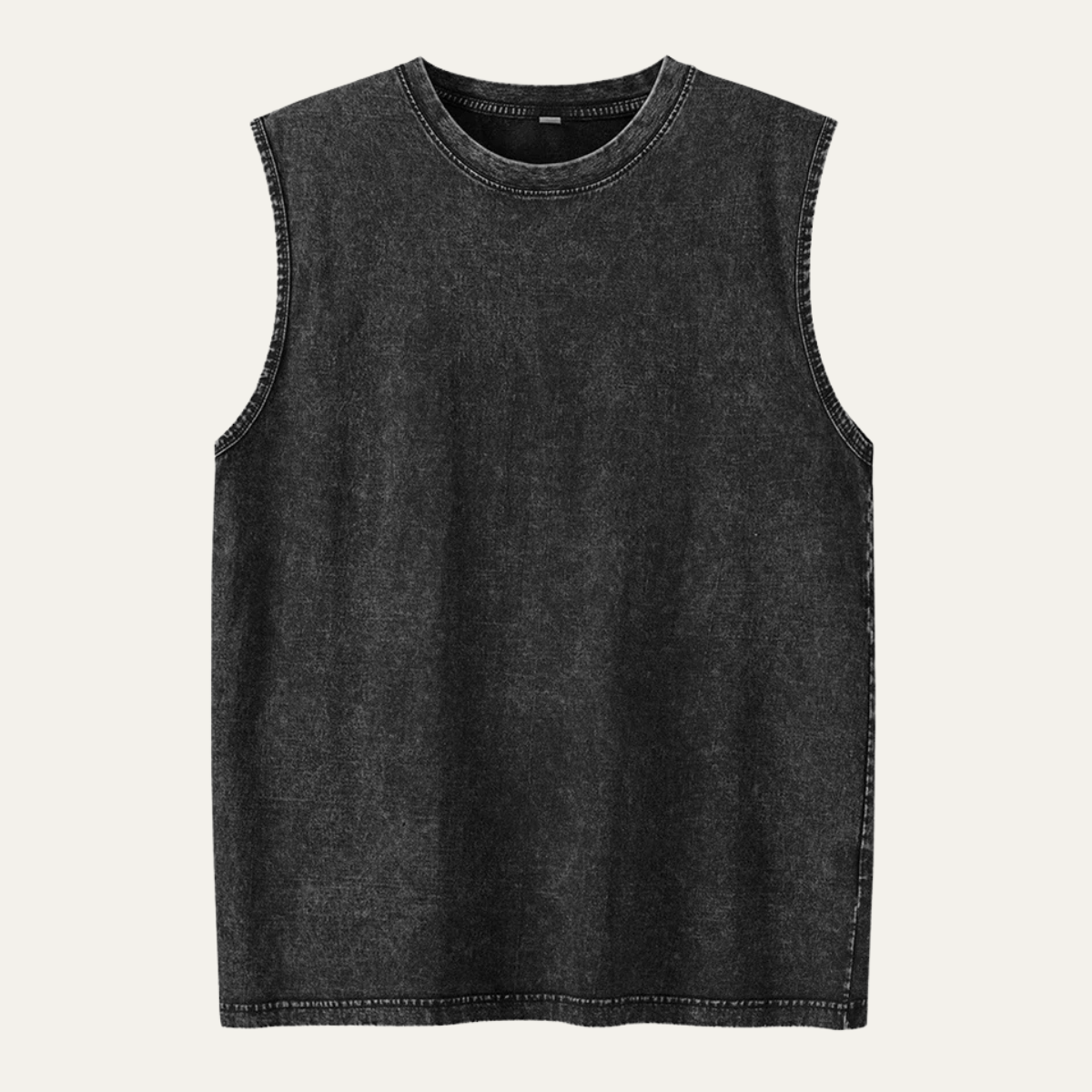 Axel | Men's Vintage Washed Sleeveless Tank Top Charcoal